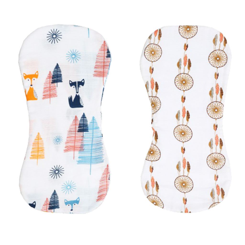 2 Pieces Baby Spit Sweat Towel Feeding Pad Dream net and Forest tree