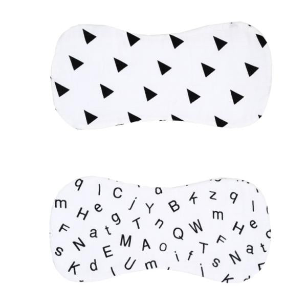 2 Pieces Baby Spit Sweat Towel Feeding Pad Letter and Triangle