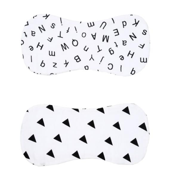 2 Pieces Baby Spit Sweat Towel Feeding Pad Letter and Triangle