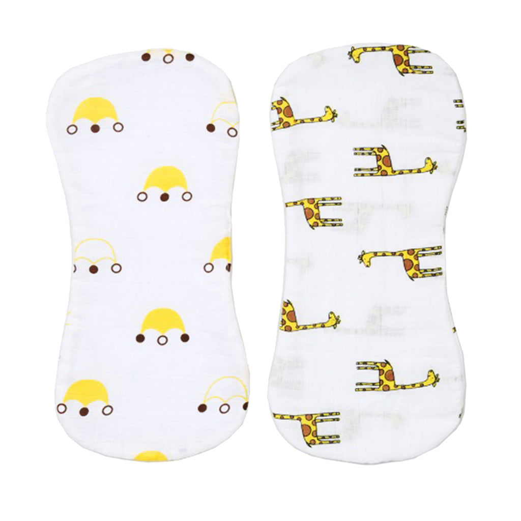 2 Pieces Baby Spit Sweat Towel Feeding Pad Crown and Giraffe