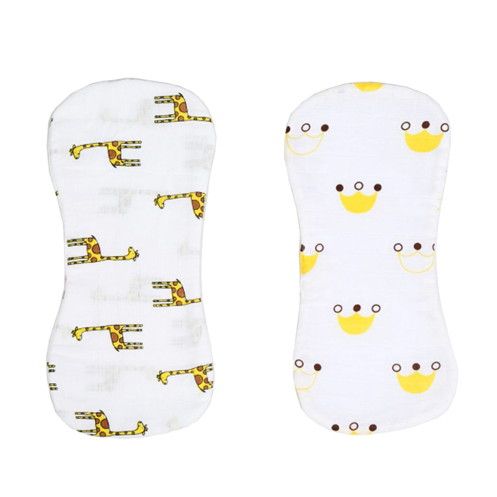 2 Pieces Baby Spit Sweat Towel Feeding Pad Crown and Giraffe