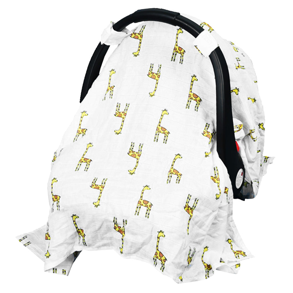 2 in 1 Carseat Canopy and Nursing Cover Up  Giraffe