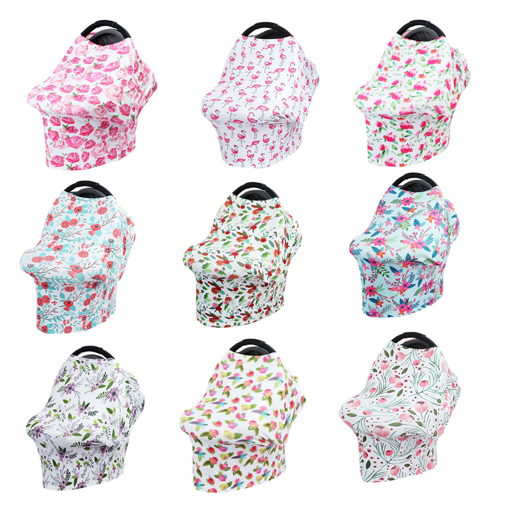 Stretchy Infant Nursing Cover Baby Car Seat Canopy Cart Cover #1