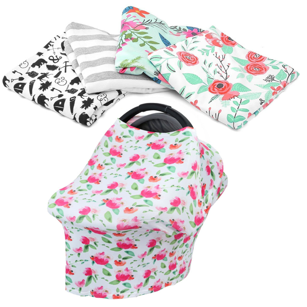 Stretchy Infant Nursing Cover Baby Car Seat Canopy Cart Cover #2