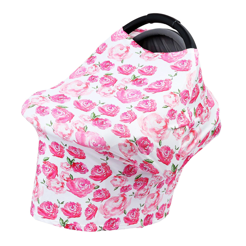 Stretchy Infant Nursing Cover Baby Car Seat Canopy Cart Cover #3