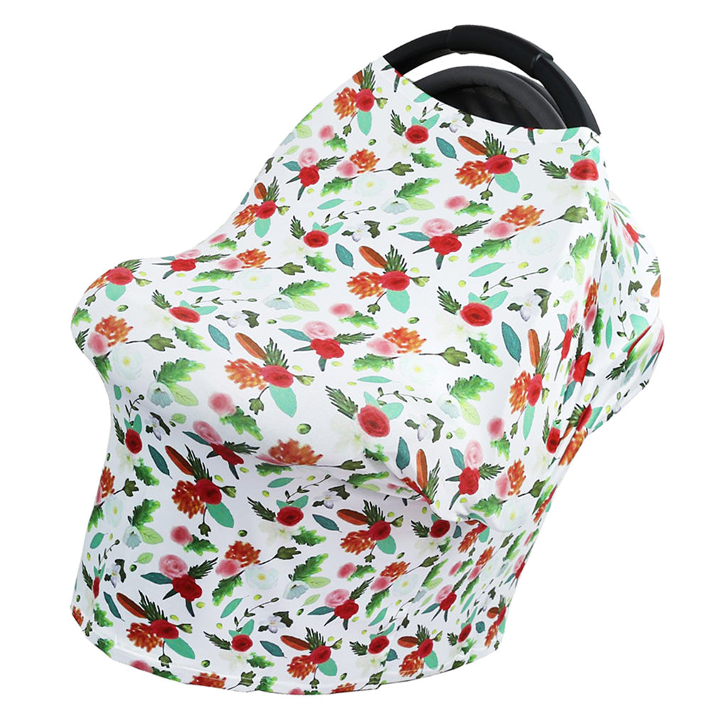 Stretchy Infant Nursing Cover Baby Car Seat Canopy Cart Cover #7