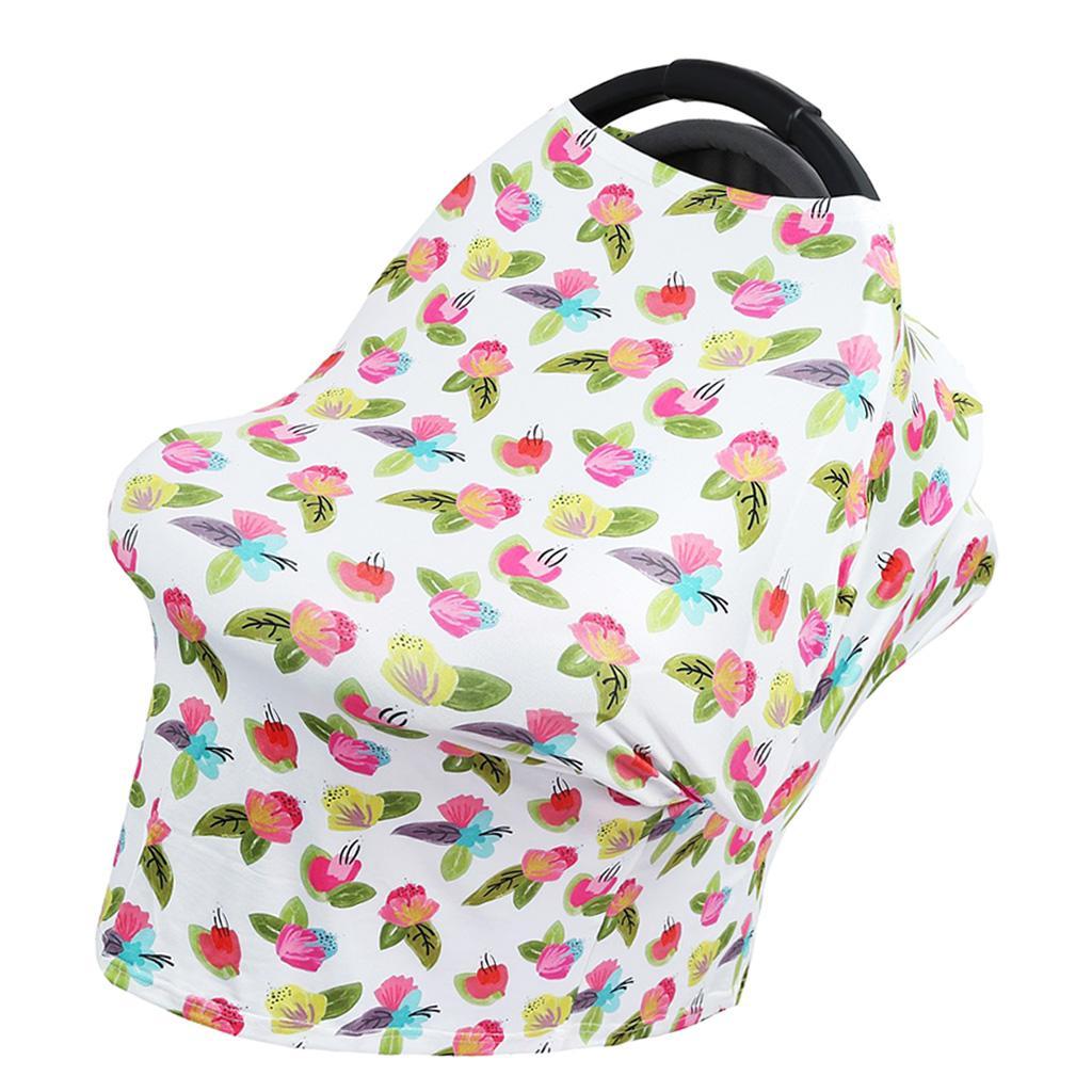 Stretchy Infant Nursing Cover Baby Car Seat Canopy Cart Cover #8