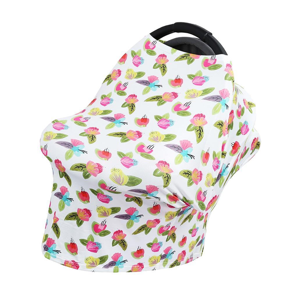 Stretchy Infant Nursing Cover Baby Car Seat Canopy Cart Cover #8