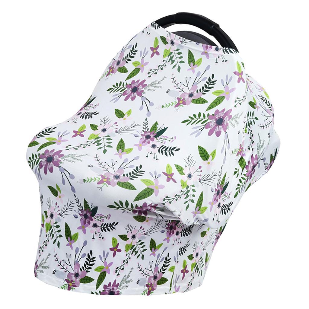 Stretchy Infant Nursing Cover Baby Car Seat Canopy Cart Cover #9