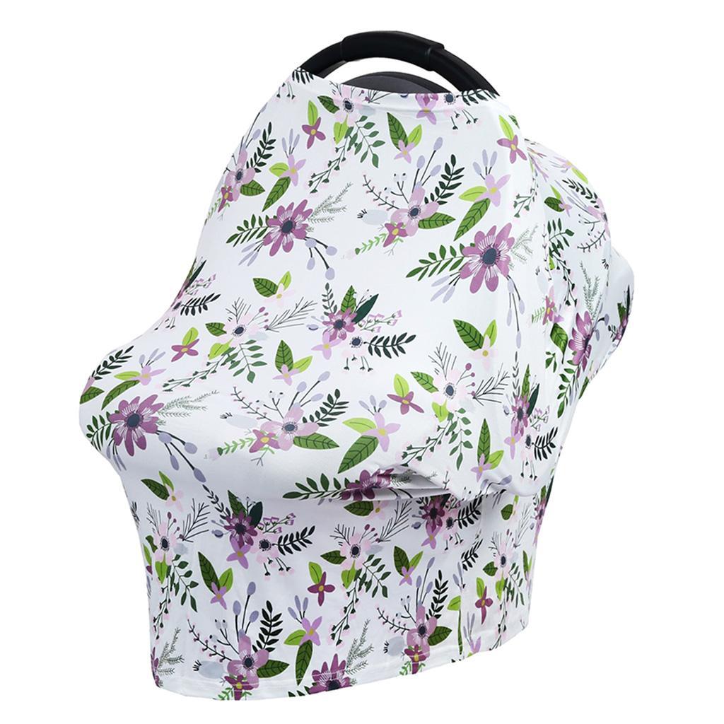 Stretchy Infant Nursing Cover Baby Car Seat Canopy Cart Cover #9