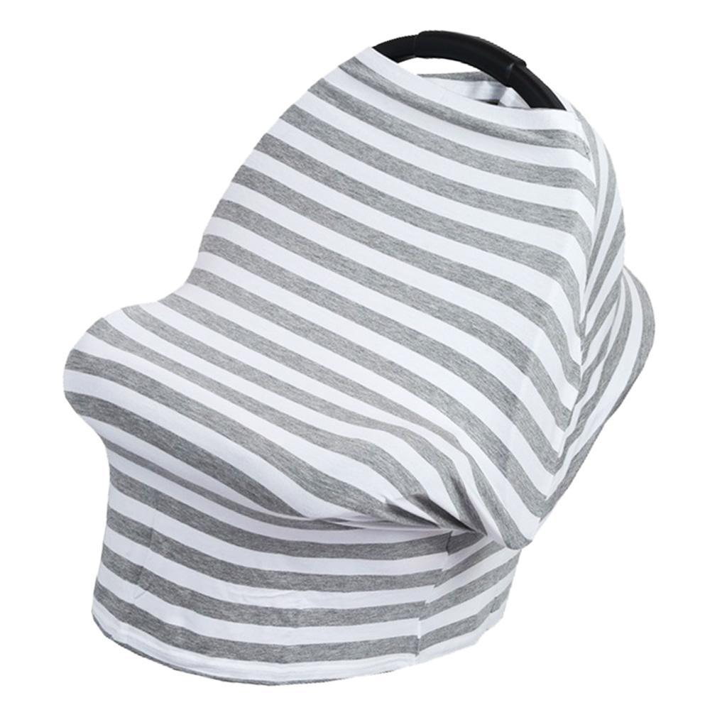 Baby Car Seat Nursing Covers Breastfeeding Cover Carseat  Ash White Stripe