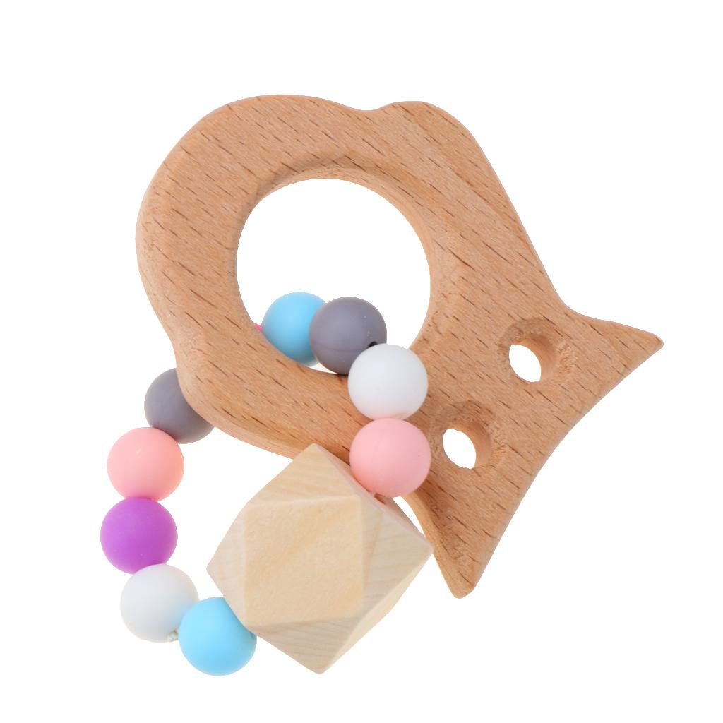 Wooden Teether Nature Baby Teething Toy Organic Wood Gift Owl