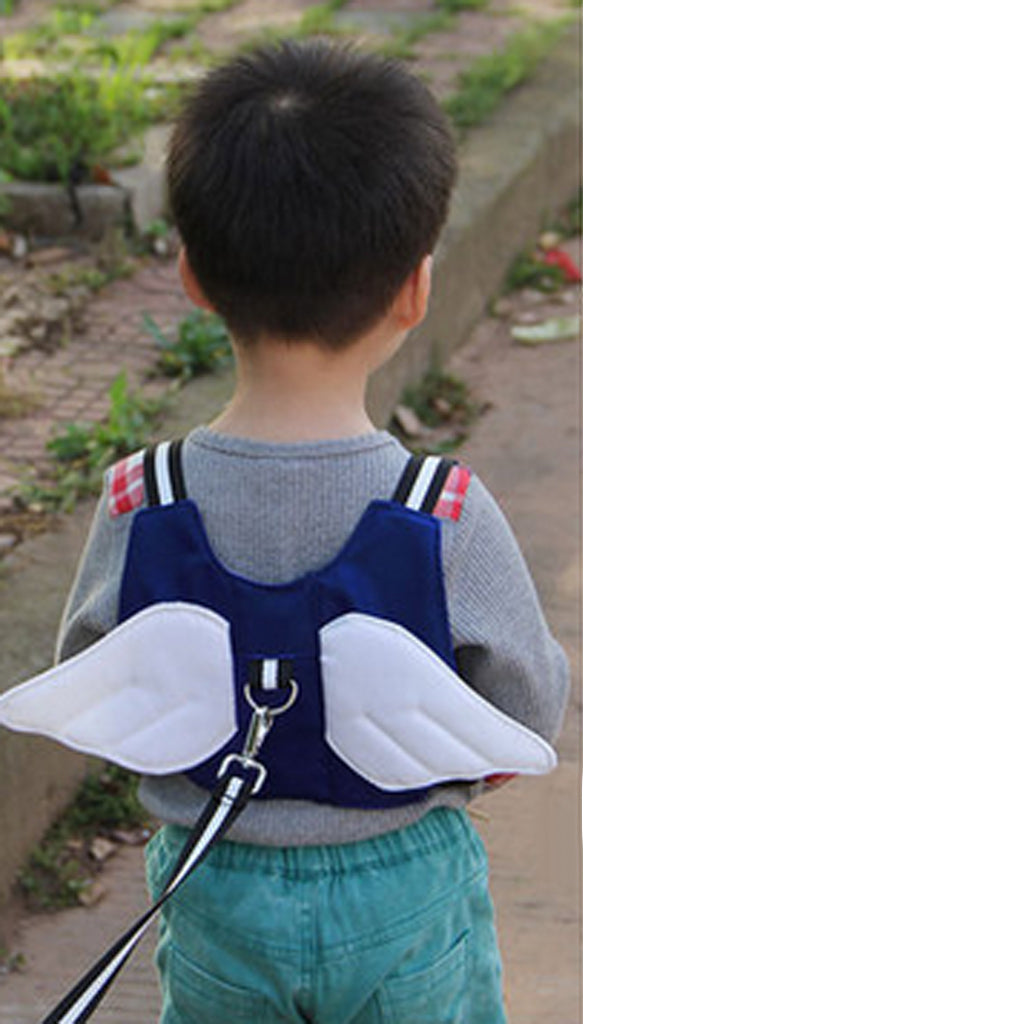 Baby Walking Safety Belt Harness with Leash Child Kid Assistant Strap Angle-Blue