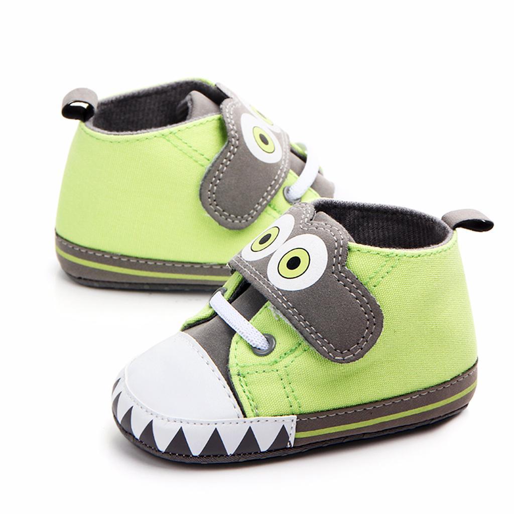 Baby Boys Girls Shoes Sneakers Crib Prewalker Trainers 12-18Months Green