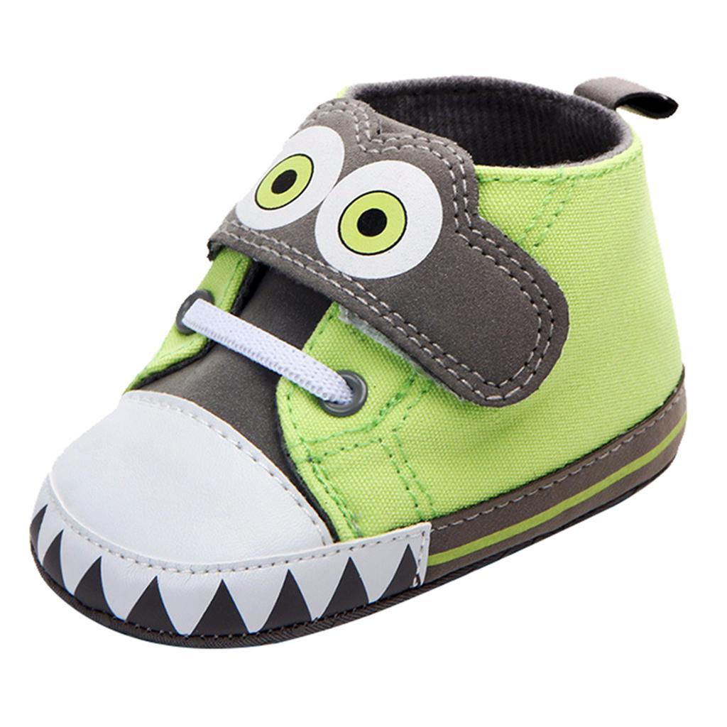 Baby Boys Girls Shoes Sneakers Crib Prewalker Trainers 12-18Months Green