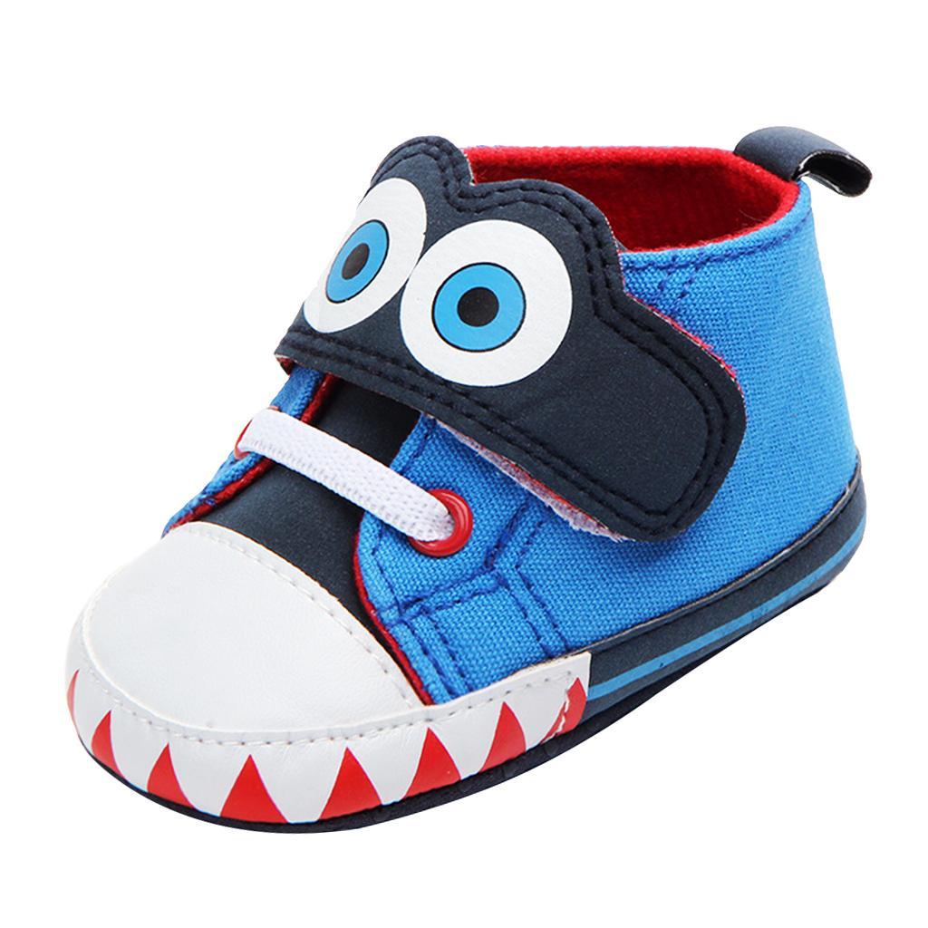 Baby Boys Girls Shoes Sneakers Crib Prewalker Trainers 0-6Months Blue