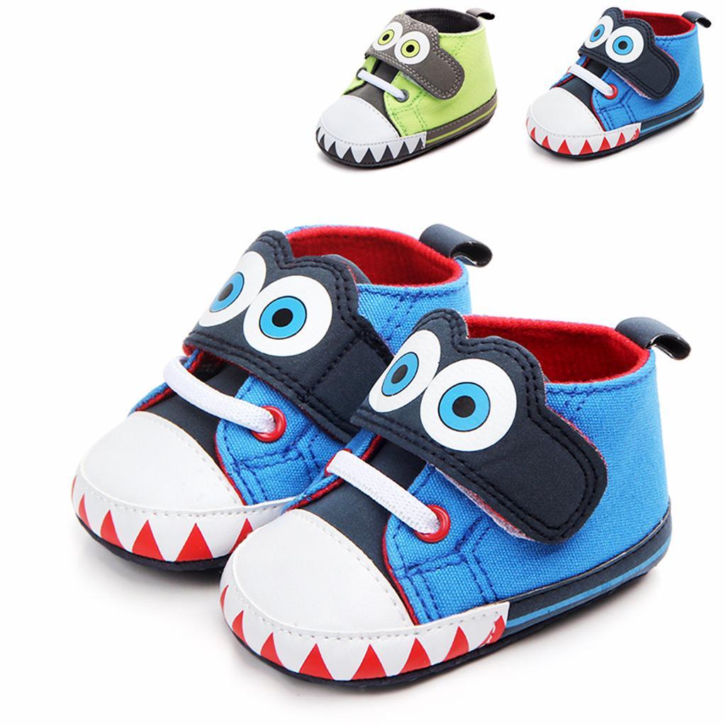 Baby Boys Girls Shoes Sneakers Crib Prewalker Trainers 0-6Months Blue