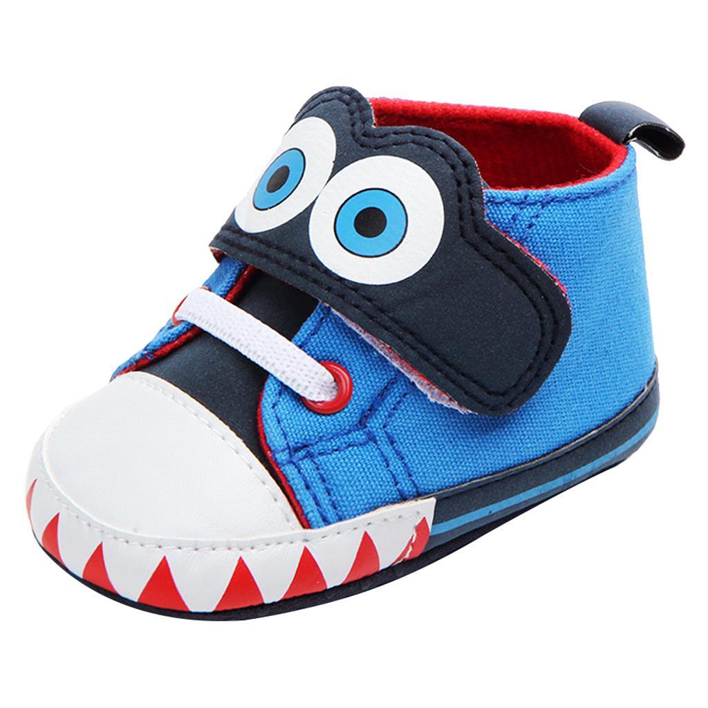 Baby Boys Girls Shoes Sneakers Crib Prewalker Trainers 0-6Months Blue