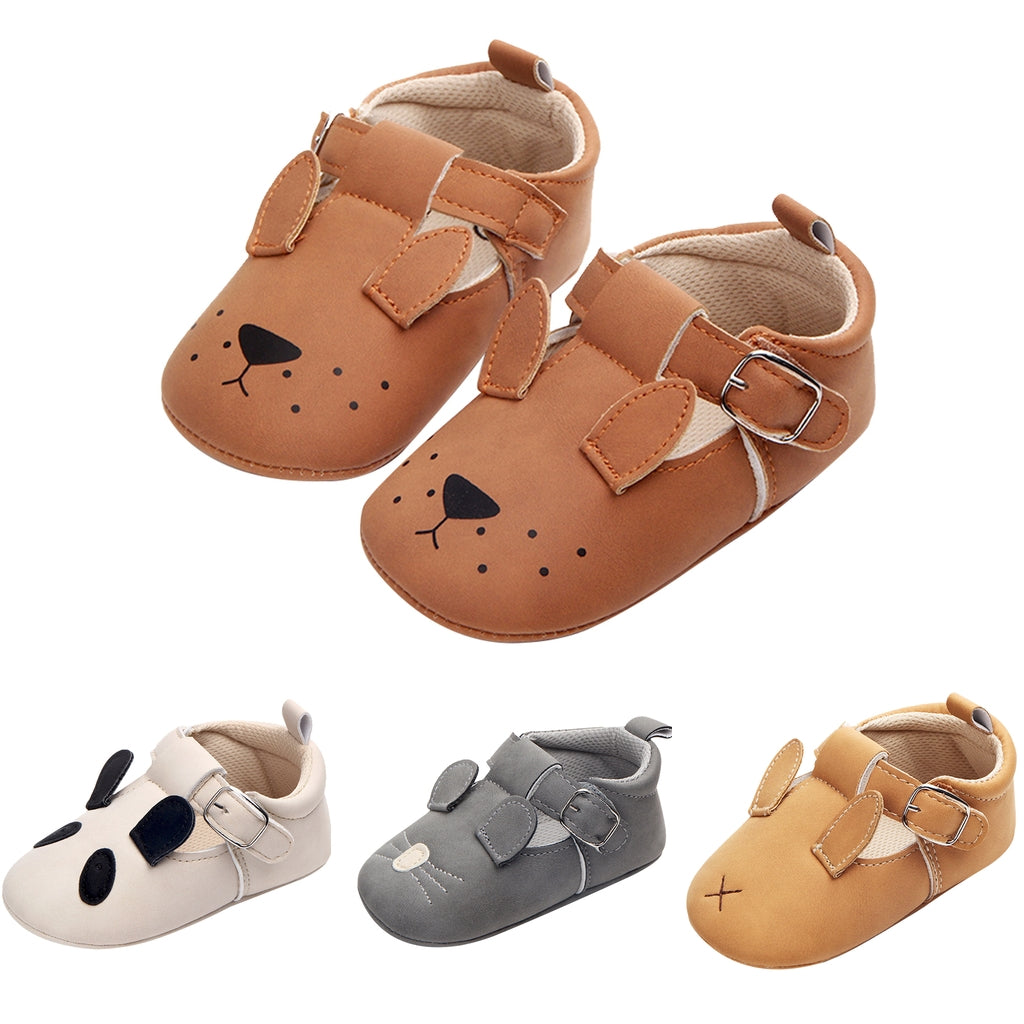 Infant Toddler Baby Soft Sole Animals Crib Shoes 6-12M Puppy