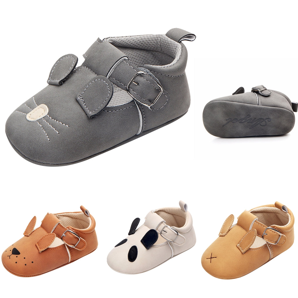 Infant Toddler Baby Soft Sole Animals Crib Shoes 12-18M Puppy