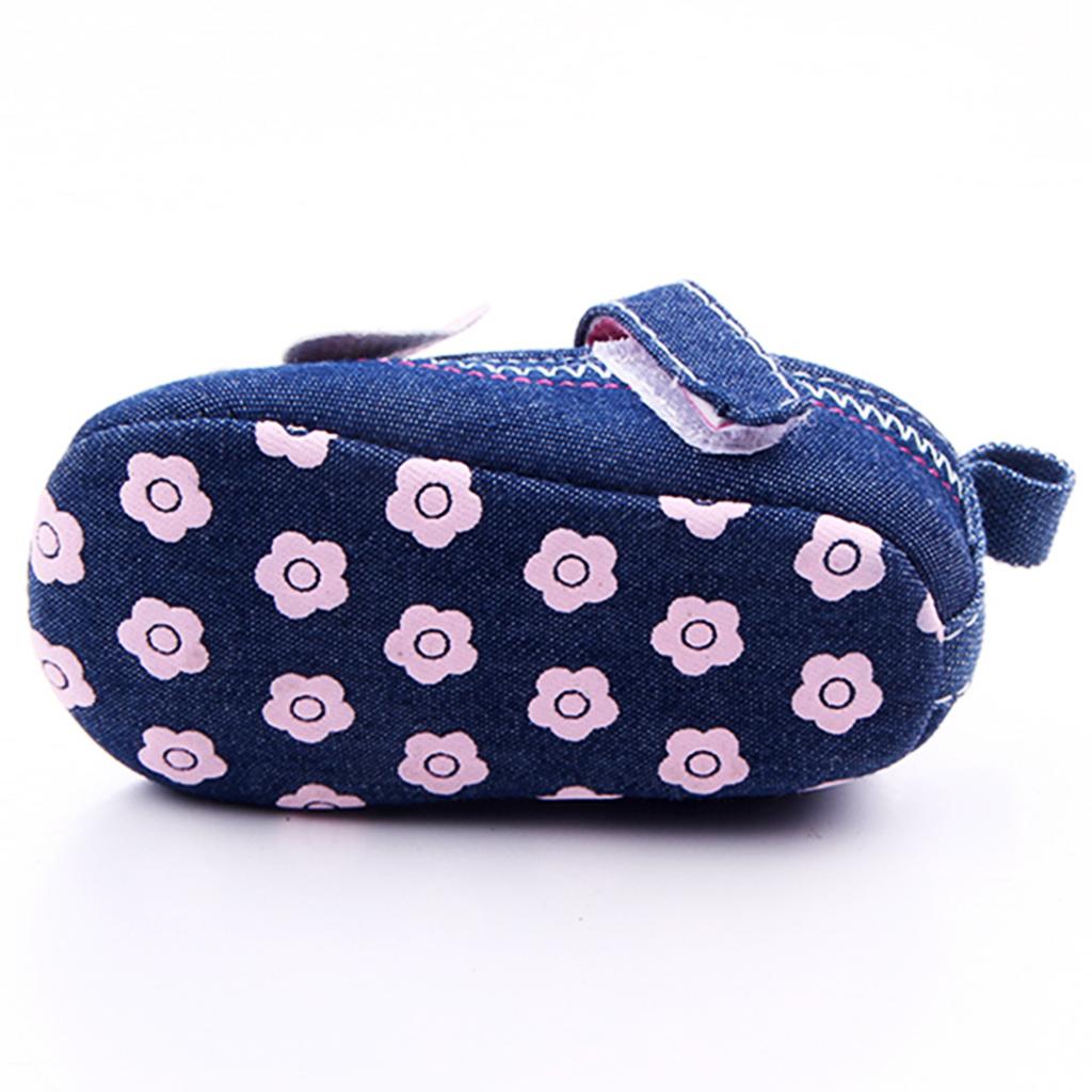 Baby Shoes Girls Prewalker Newborn Soft Sole Pram Shoes 9-12Months Blue