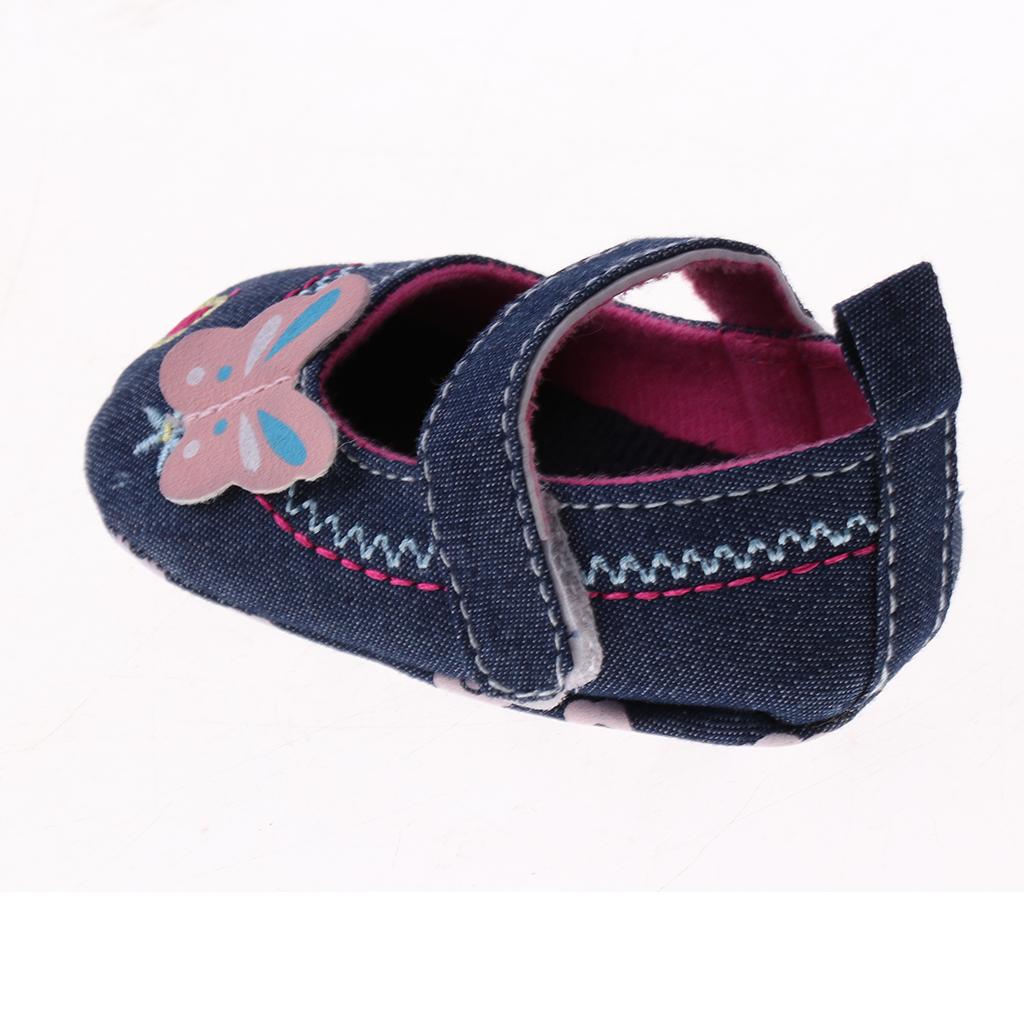 Baby Shoes Girls Prewalker Newborn Soft Sole Pram Shoes 9-12Months Blue