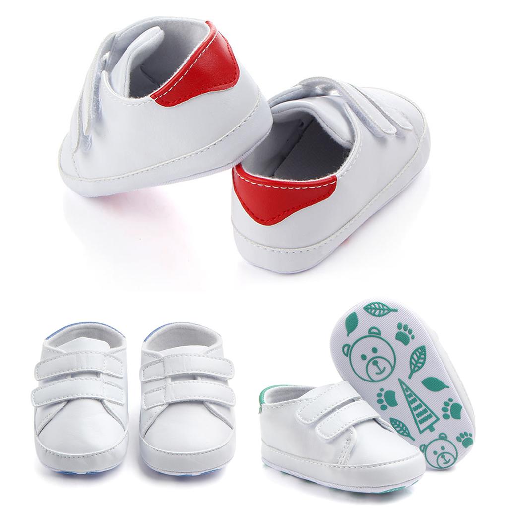 Soft Sole Anti-Slip Prewalker Toddler Crib Shoes Sneaker 12-18M Red