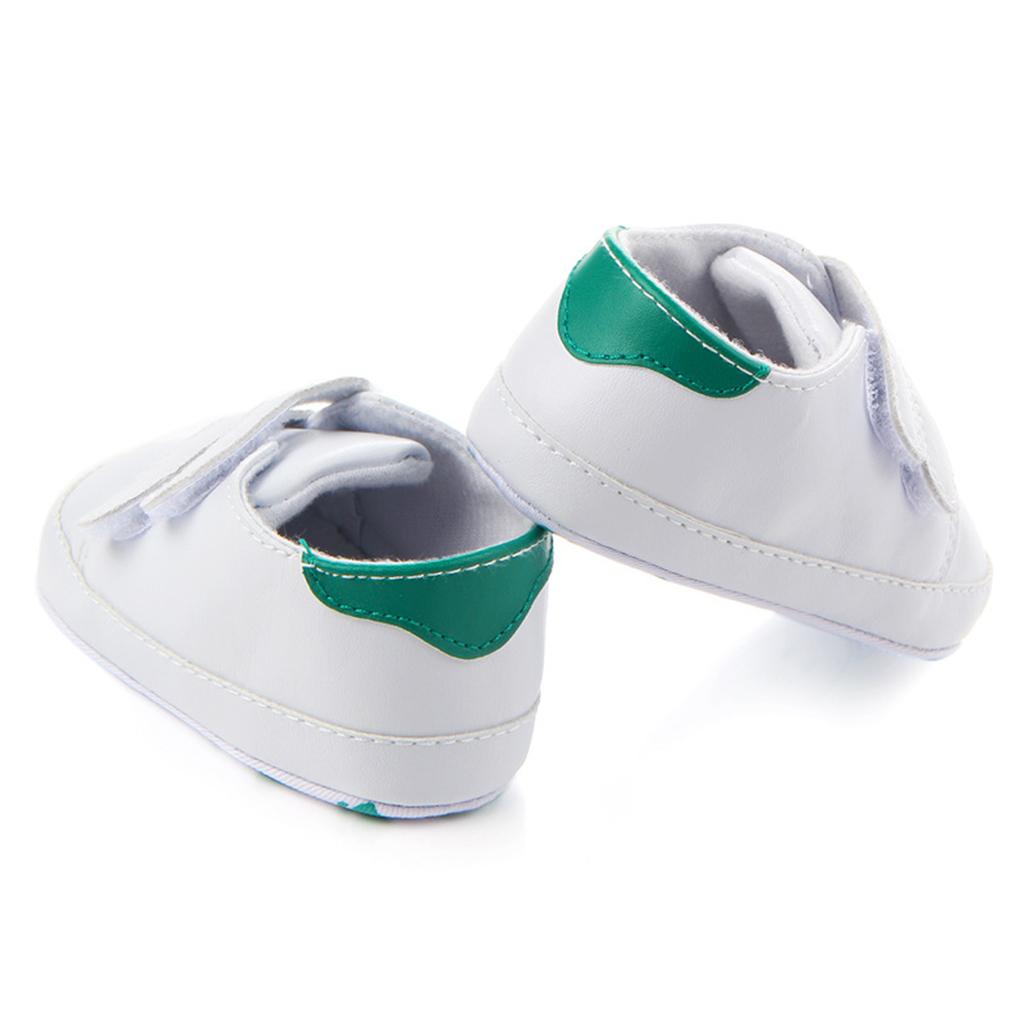 Soft Sole Anti-Slip Prewalker Toddler Crib Shoes Sneaker 0-6M Green