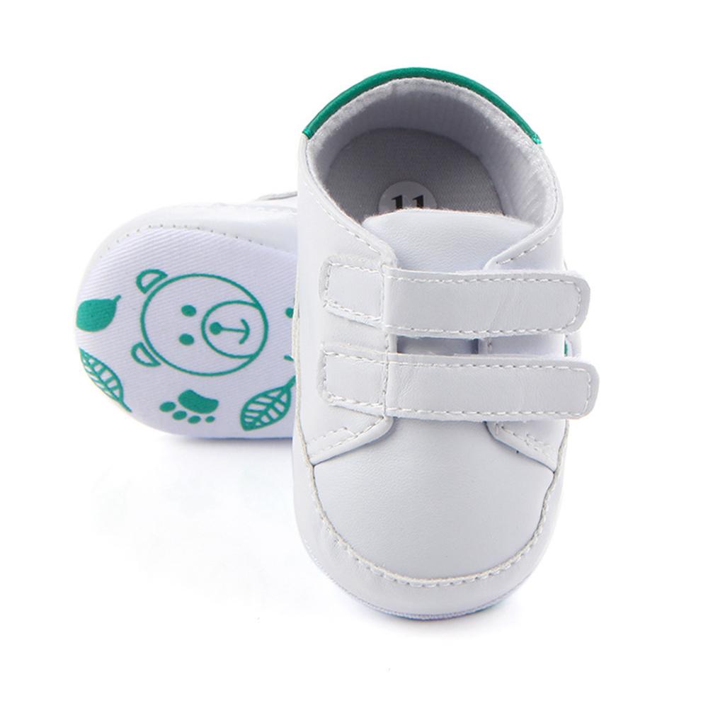 Soft Sole Anti-Slip Prewalker Toddler Crib Shoes Sneaker 0-6M Green