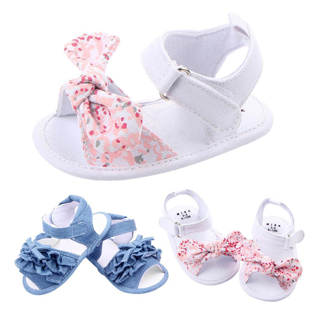 Baby Summer Shoes Sandals Anti-slip Soft Sole 0-18M 0-6Months Pink