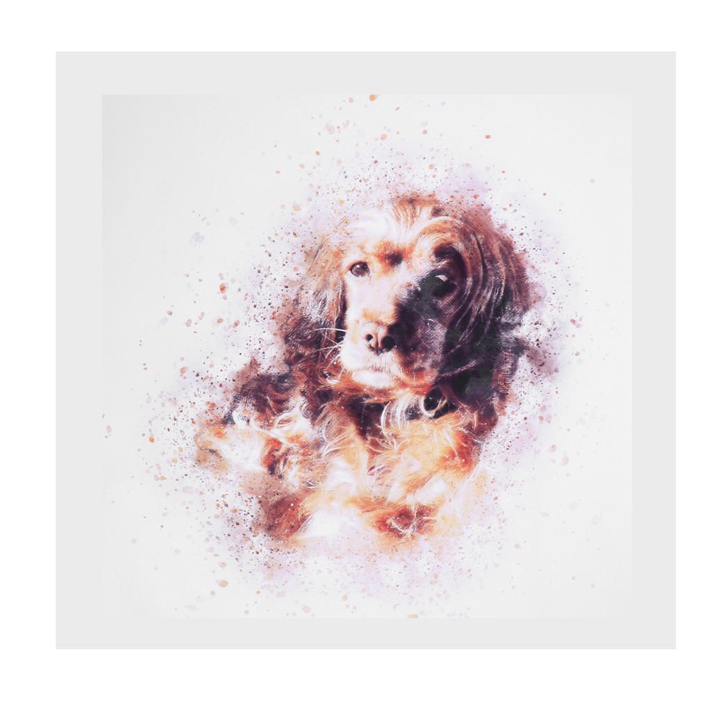 3 Panel Canvas Oil Painting Art Picture - Puppy Dog 30x30cm, 3 Panel