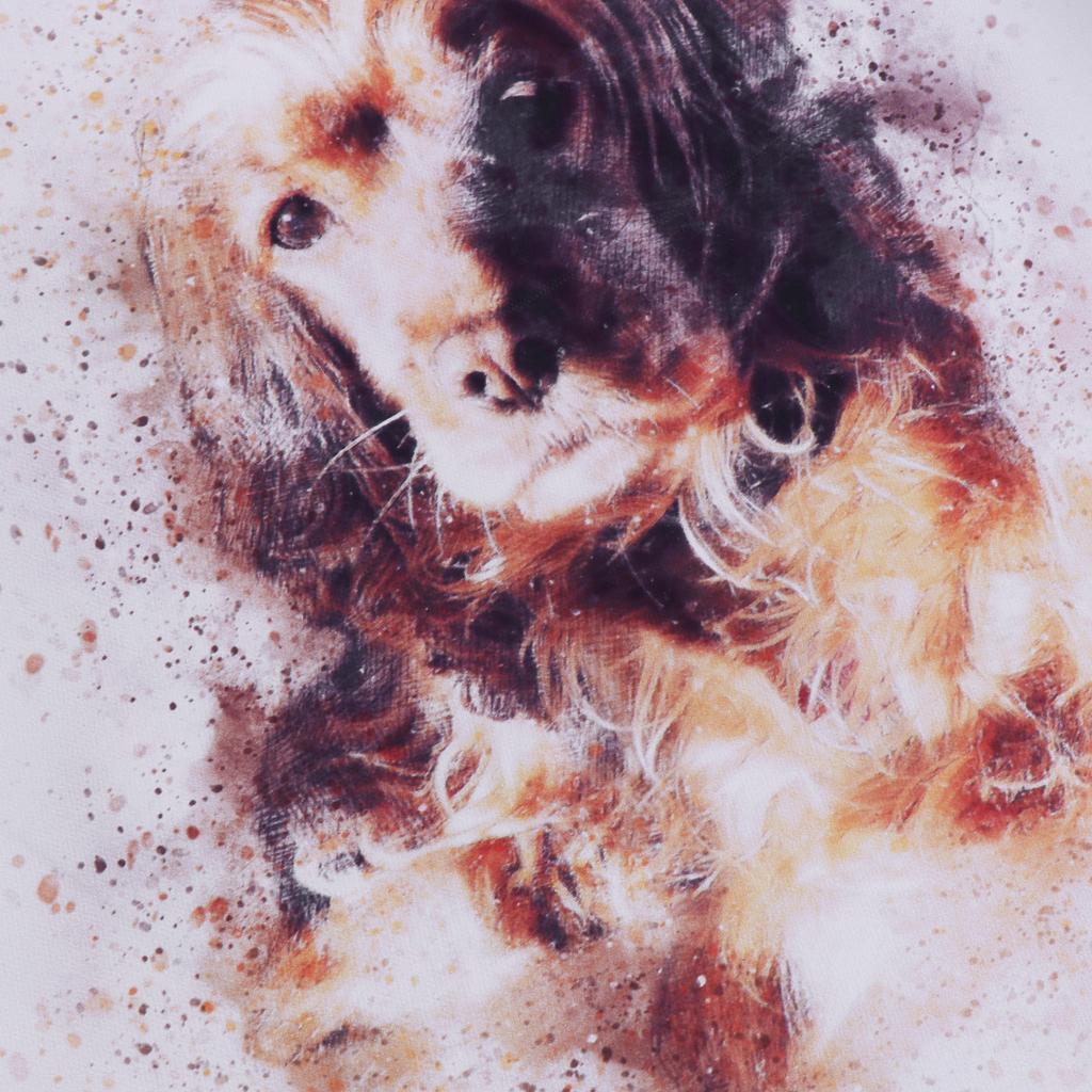 3 Panel Canvas Oil Painting Art Picture - Puppy Dog 30x30cm, 3 Panel