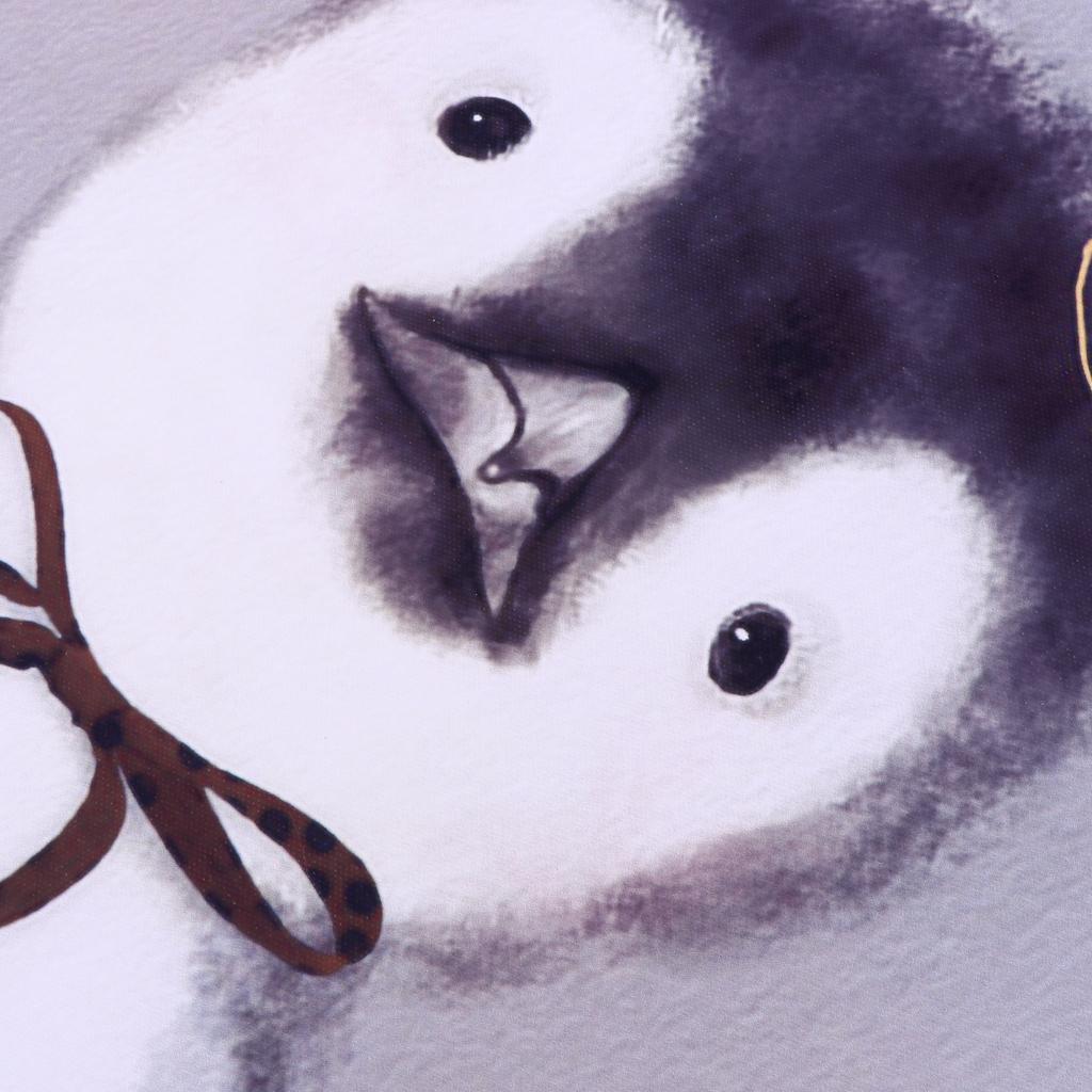 Cartoon Cute Pet Animal Painting on Canvas Frameless Oil Painting Penguin