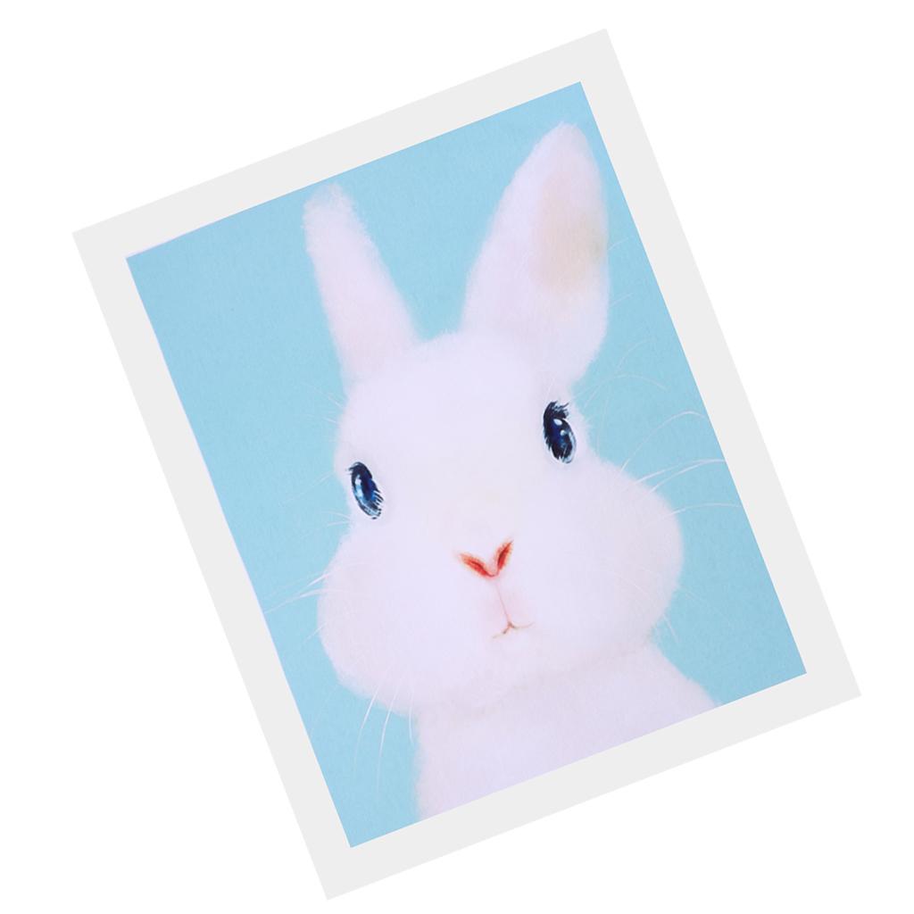 Cartoon Cute Pet Animal Painting on Canvas Frameless Oil Painting Rabbit