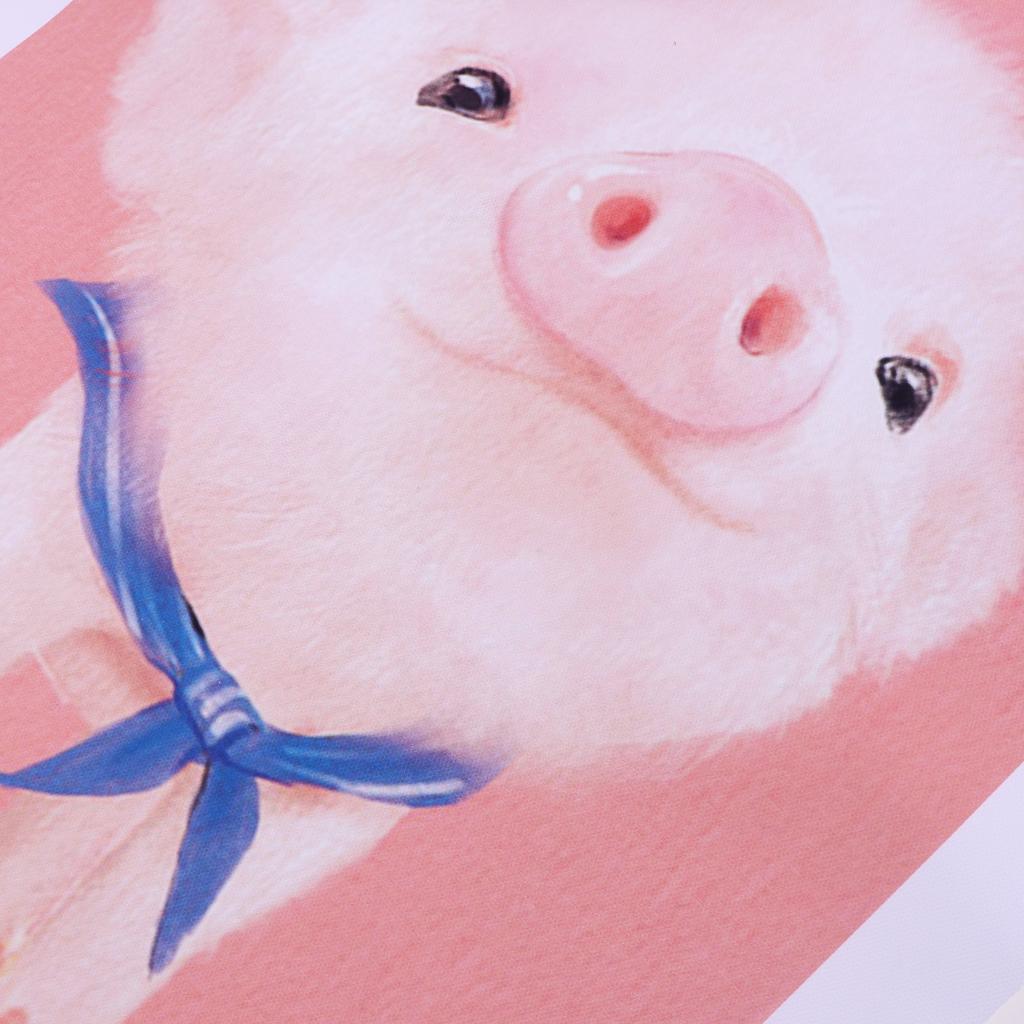 Cartoon Cute Pet Animal Painting on Canvas Frameless Oil Painting Pig