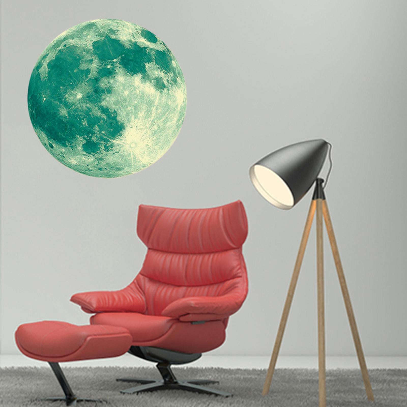 Glow In The Dark Moon Sticker Removable Fluorescent Wall Decal Mural YA011