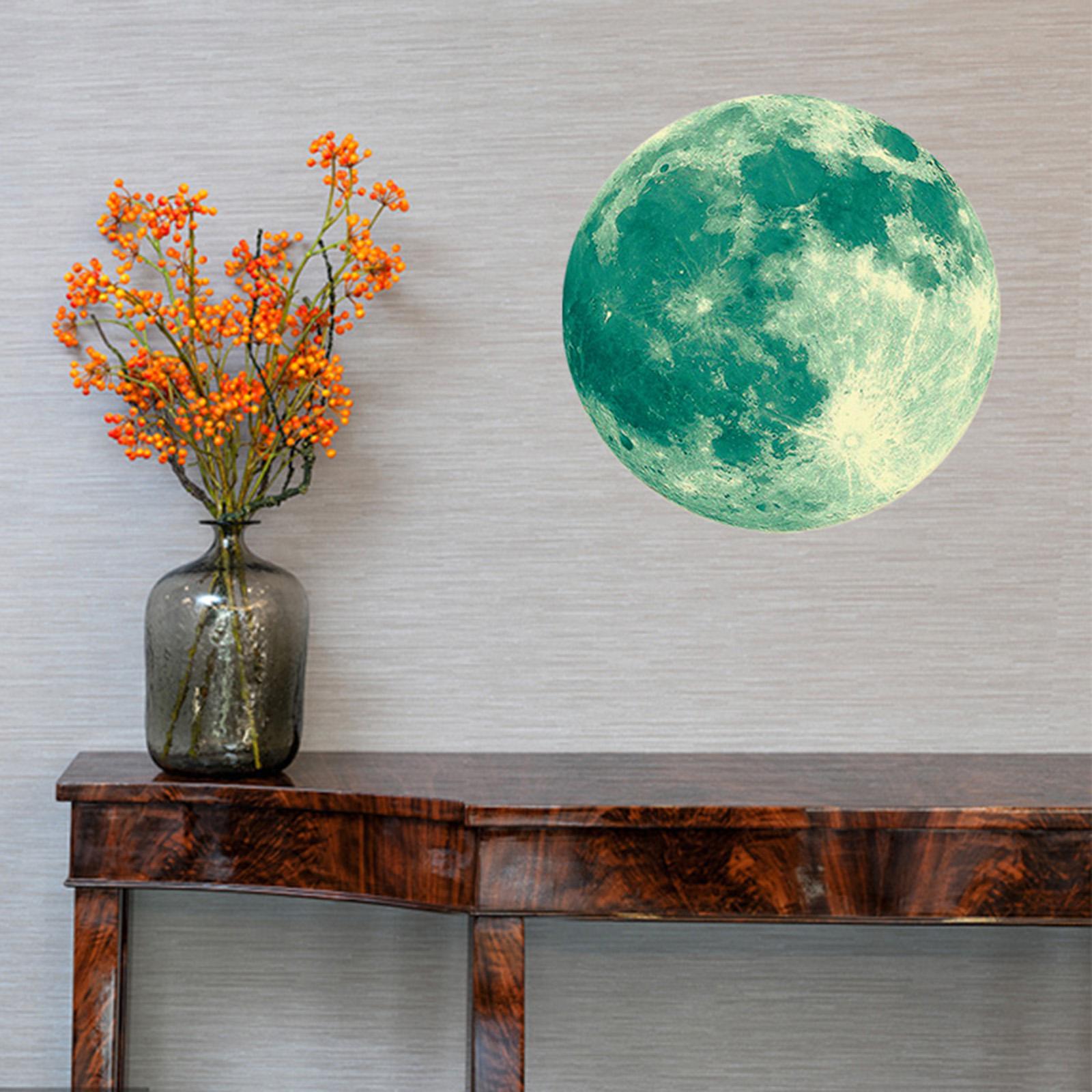 Glow In The Dark Moon Sticker Removable Fluorescent Wall Decal Mural YA011