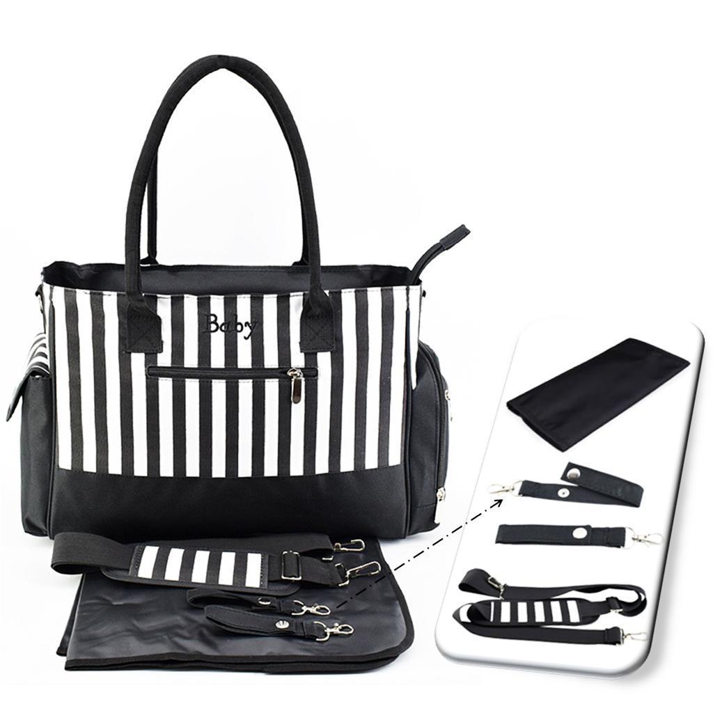 Multifunctional Large Capacity Outdoor Stylish Mummy Bag  Black stripe