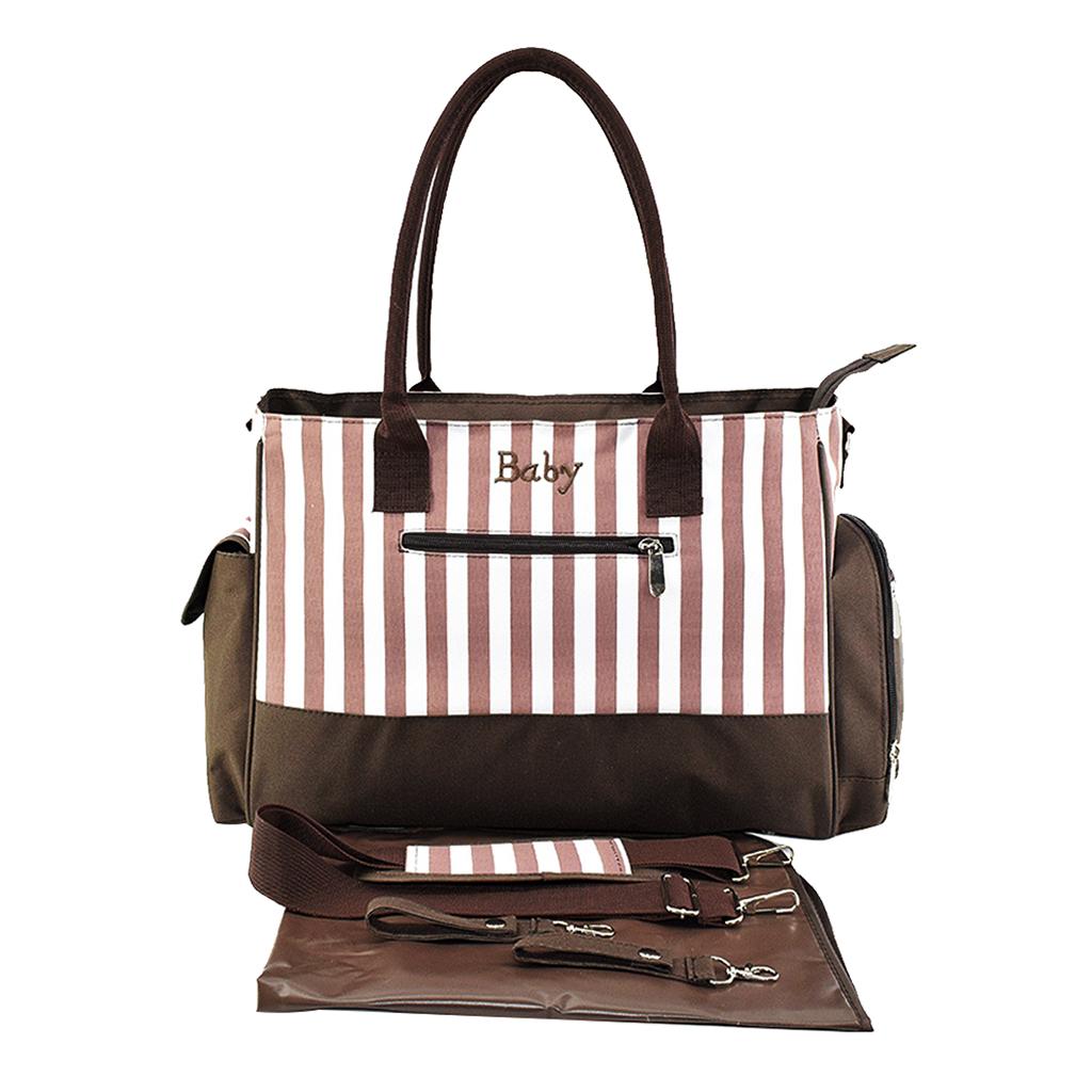 Multifunctional Large Capacity Outdoor Stylish Mummy Bag  Brown stripe