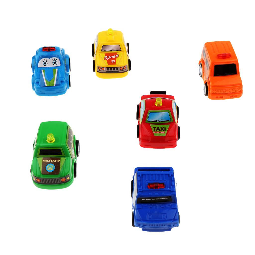 6 pcs Pull Back Cute Mini Toy Car Child Kids Birthday Xmas Party Gift