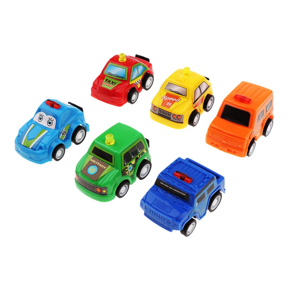 6 pcs Pull Back Cute Mini Toy Car Child Kids Birthday Xmas Party Gift