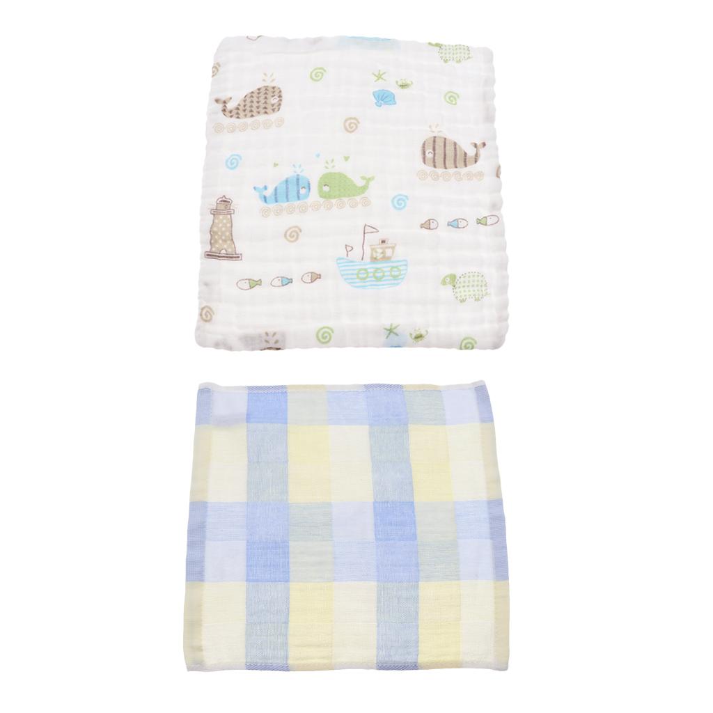 3 Pieces Square Baby Childs Handkerchief Saliva Towel Bibs 25x25xm Gauze