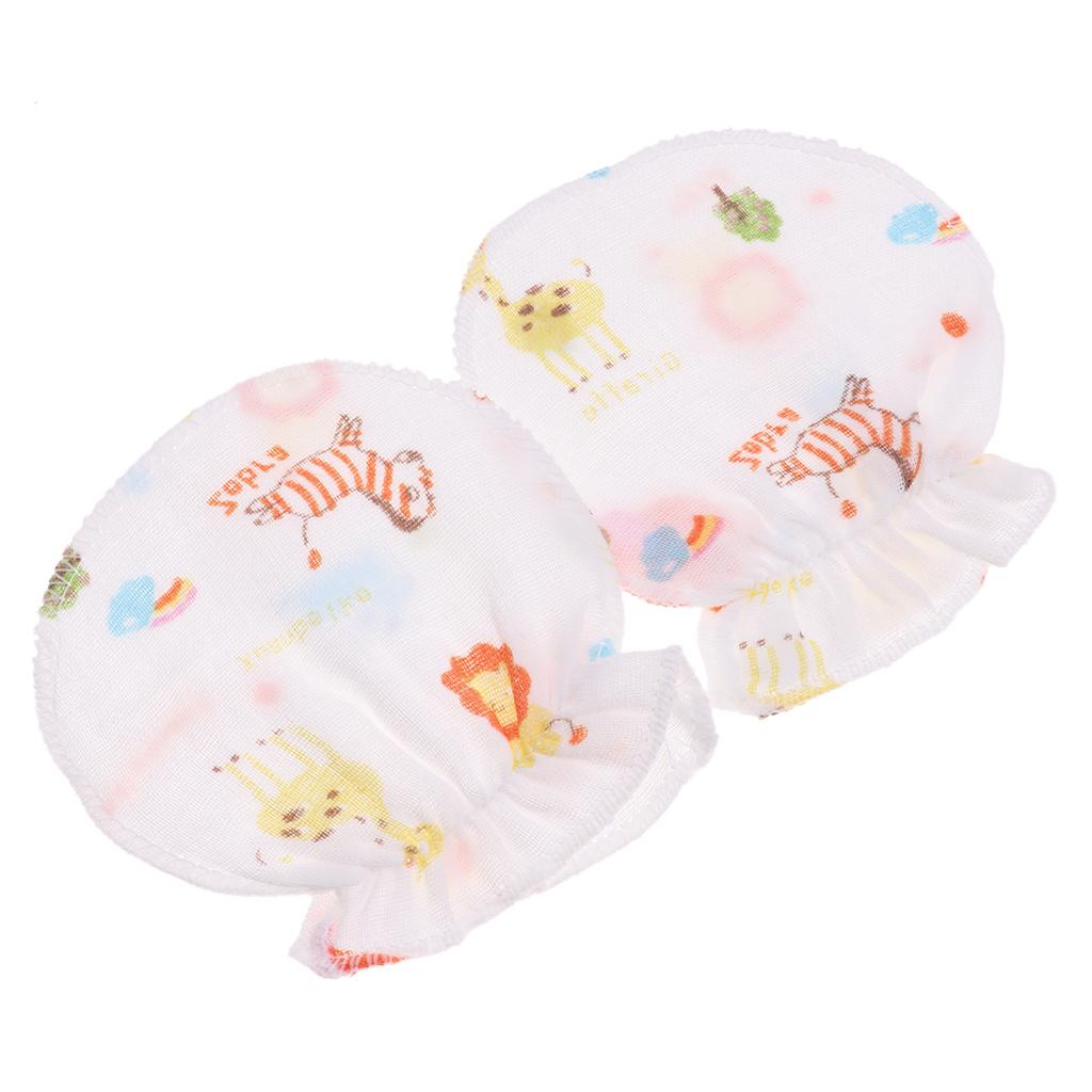 Baby Newborn Anti scratch Mittens Soft Breathable Gloves  Pure cotton gauze