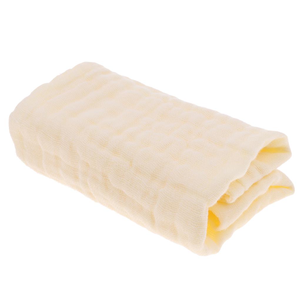 Baby Handkerchief Gauze Nursing Towel Clean Infants Feeding Towel Yellow