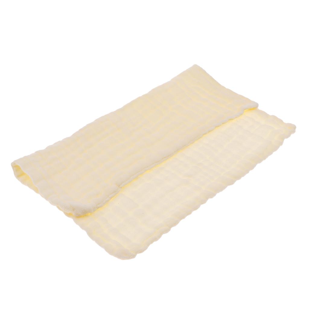 Baby Handkerchief Gauze Nursing Towel Clean Infants Feeding Towel Yellow
