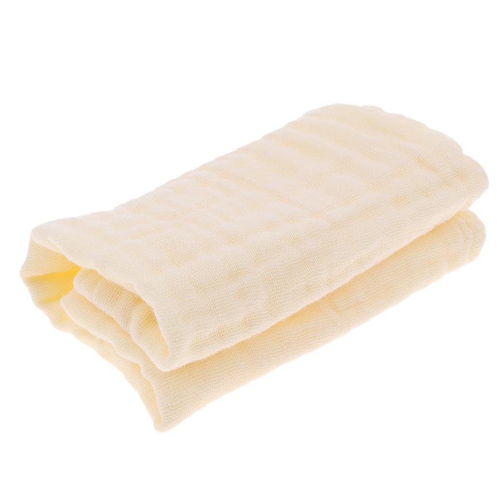 Baby Handkerchief Gauze Nursing Towel Clean Infants Feeding Towel Yellow