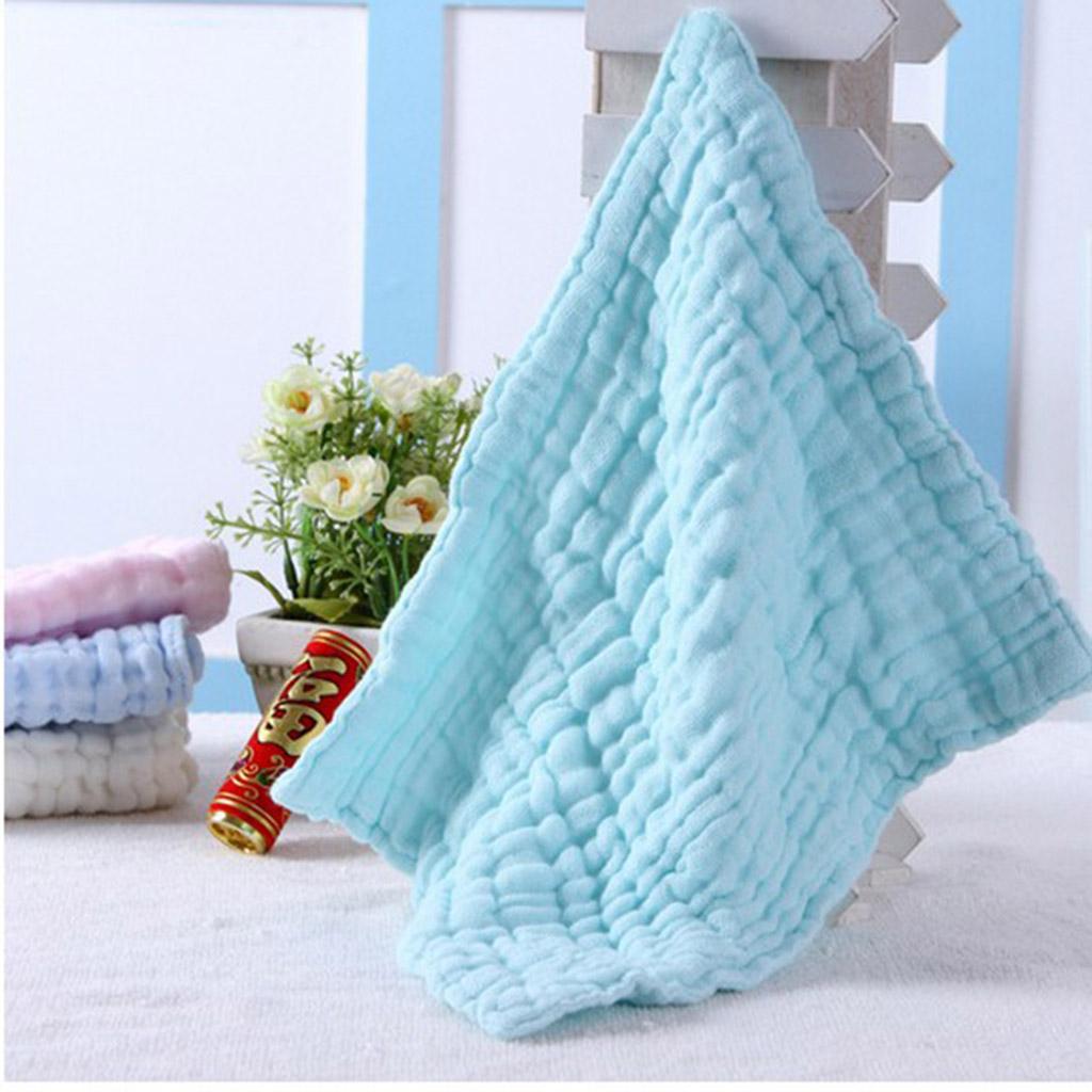 Baby Handkerchief Gauze Nursing Towel Clean Infants Feeding Towel Green