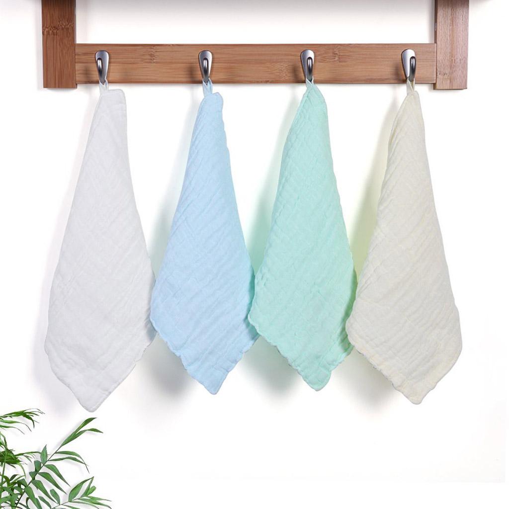 Baby Handkerchief Gauze Nursing Towel Clean Infants Feeding Towel Green