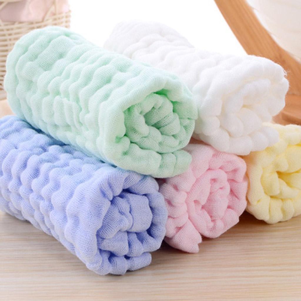 Baby Handkerchief Gauze Nursing Towel Clean Infants Feeding Towel Green