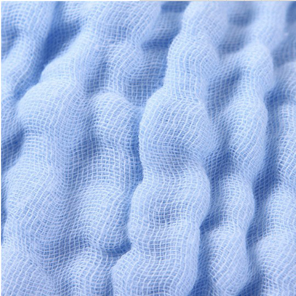 Baby Handkerchief Gauze Nursing Towel Clean Infants Feeding Towel Light blue
